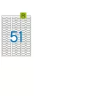APLI Etikett, 45x8 mm, eltávolítható, ékszerekhez, A5 hordozón, APLI, 765 etikett/csomag