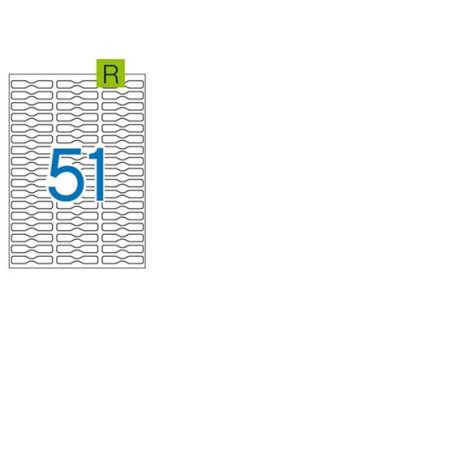 APLI Etikett, 45x8 mm, eltávolítható, ékszerekhez, A5 hordozón, APLI, 765 etikett/csomag