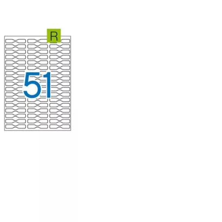 APLI Etikett, 45x8 mm, eltávolítható, ékszerekhez, A5 hordozón, APLI, 765 etikett/csomag