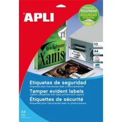   APLI Etikett, 45,7x21,2 mm, biztonsági, kerekített sarkú, APLI, 480 etikett/csomag