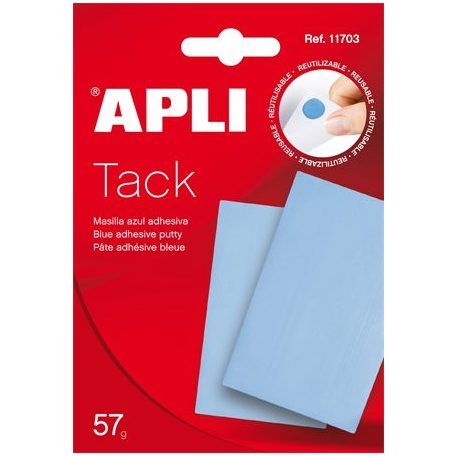 APLI Gyurmaragasztó, 57 g, APLI "Tack", kék