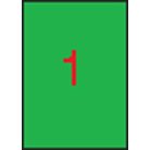 APLI Etikett, 210x297 mm, színes, APLI, neon zöld, 100 etikett/csomag