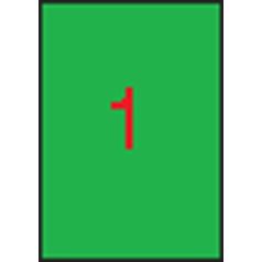   APLI Etikett, 210x297 mm, színes, APLI, neon zöld, 100 etikett/csomag