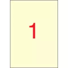   APLI Etikett, 210x297 mm, színes, APLI, krémszínű, 20 etikett/csomag