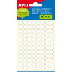   APLI Etikett, 8 mm kör, kézzel írható, fehér, APLI, 480 etikett/csomag