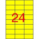 APLI Etikett, 70x37 mm, színes, APLI, sárga, 2400 etikett/csomag
