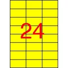 APLI Etikett, 70x37 mm, színes, APLI, sárga, 2400 etikett/csomag