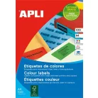 APLI Etikett, 70x37 mm, színes, APLI, sárga, 2400 etikett/csomag