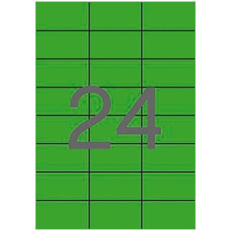 APLI Etikett, 70x37 mm, színes, APLI, zöld, 2400 etikett/csomag
