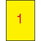 APLI Etikett, 210x297 mm, színes, APLI, sárga, 100 etikett/csomag