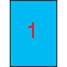 APLI Etikett, 210x297 mm, színes, APLI, kék, 100 etikett/csomag