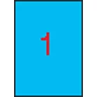 APLI Etikett, 210x297 mm, színes, APLI, kék, 100 etikett/csomag