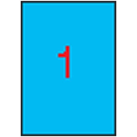 APLI Etikett, 210x297 mm, színes, APLI, kék, 100 etikett/csomag