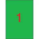 APLI Etikett, 210x297 mm, színes, APLI, zöld, 100 etikett/csomag