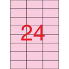   APLI Etikett, 70x37 mm, színes, APLI, pasztell rózsaszín, 480 etikett/csomag