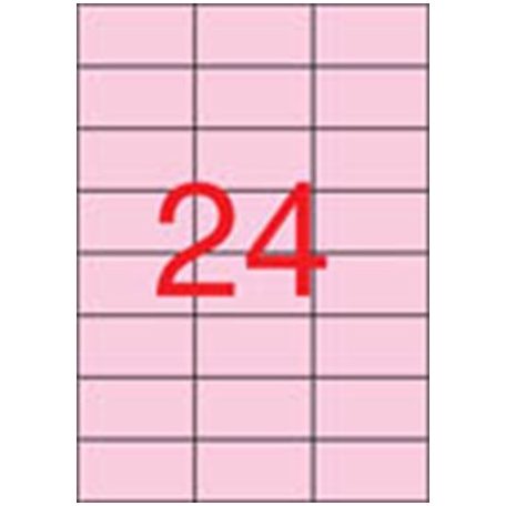 APLI Etikett, 70x37 mm, színes, APLI, pasztell rózsaszín, 480 etikett/csomag