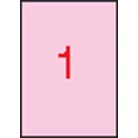 APLI Etikett, 210x297 mm, színes, APLI, pasztell rózsaszín, 20 etikett/csomag