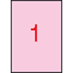   APLI Etikett, 210x297 mm, színes, APLI, pasztell rózsaszín, 20 etikett/csomag