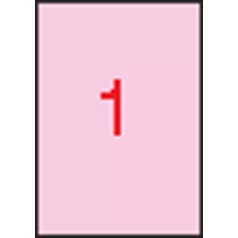   APLI Etikett, 210x297 mm, színes, APLI, pasztell rózsaszín, 20 etikett/csomag
