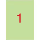APLI Etikett, 210x297 mm, színes, APLI, pasztell zöld, 20 etikett/csomag