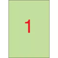   APLI Etikett, 210x297 mm, színes, APLI, pasztell zöld, 20 etikett/csomag