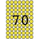 APLI Etikett, 19 mm kör, színes, A5 hordozón, APLI, sárga, 560 etikett/csomag