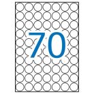 APLI Etikett, 19 mm kör, színes, A5 hordozón, APLI, zöld, 560 etikett/csomag