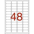 APLI Etikett, 45,7x21,2 mm, poliészter, időjárásálló, kerekített sarkú, fehér, APLI, 960 etikett/csomag
