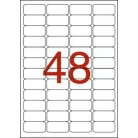 APLI Etikett, 45,7x21,2 mm, poliészter, időjárásálló, kerekített sarkú, fehér, APLI, 960 etikett/csomag
