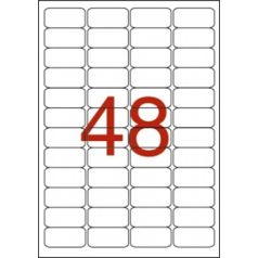  APLI Etikett, 45,7x21,2 mm, poliészter, időjárásálló, kerekített sarkú, fehér, APLI, 960 etikett/csomag
