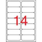 APLI Etikett, 99,1x38,1 mm, poliészter, időjárásálló, kerekített sarkú, fehér, APLI, 280 etikett/csomag