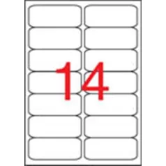   APLI Etikett, 99,1x38,1 mm, poliészter, időjárásálló, kerekített sarkú, fehér, APLI, 280 etikett/csomag
