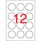 APLI Etikett, 60 mm kör, fehér, APLI, 1200 etikett/csomag