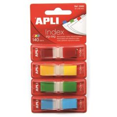   APLI Jelölőcímke, "Z", műanyag, 4x35 lap, 12x45 mm, APLI, 4 szín