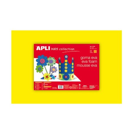 APLI Moosgumi, 400x600 mm, APLI Kids "Eva Sheets", sárga