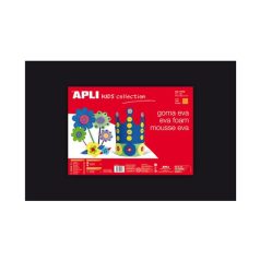   APLI Moosgumi, 400x600 mm, APLI Kids "Eva Sheets", fekete