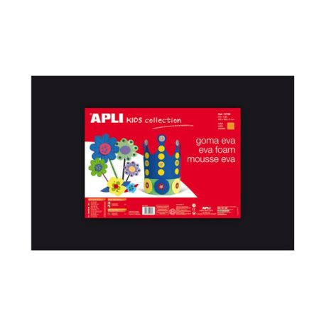 APLI Moosgumi, 400x600 mm, APLI Kids "Eva Sheets", fekete