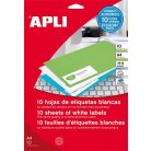 APLI Etikett, univerzális, 210x297 mm, APLI, 10 etikett/csomag