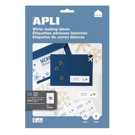 APLI Etikett, univerzális, 105x37 mm, APLI, 160 etikett/csomag