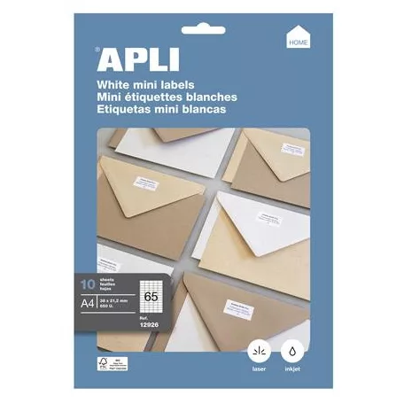 APLI Etikett, univerzális, 38x21,2 mm, APLI, 650 etikett/csomag