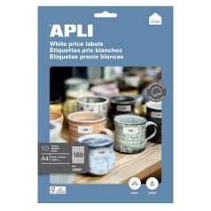   APLI Etikett, univerzális, kerekített sarkú, 25,4x10 mm, APLI, 1890 etikett/csomag