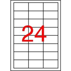   APLI Etikett, 64,6x33,8 mm, poliészter, időjárásálló, fehér, APLI, 2400 etikett/csomag