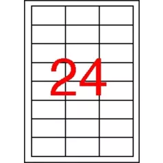   APLI Etikett, 64,6x33,8 mm, poliészter, időjárásálló, fehér, APLI, 2400 etikett/csomag