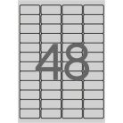 APLI Etikett, 45,7x21,2 mm, poliészter, időjárásálló, kerekített sarkú, APLI, ezüst, 4800 etikett/csomag