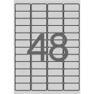 APLI Etikett, 45,7x21,2 mm, poliészter, időjárásálló, kerekített sarkú, APLI, ezüst, 4800 etikett/csomag