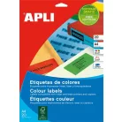 APLI Etikett, 105x148 mm, színes, APLI, sárga, 80 etikett/csomag