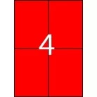 APLI Etikett, 105x148 mm, színes, APLI, piros, 80 etikett/csomag