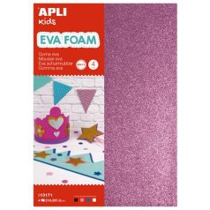   APLI Moosgumi, 210x297 mm, A4, glitteres, APLI Kids "Eva Sheets", vegyes színek