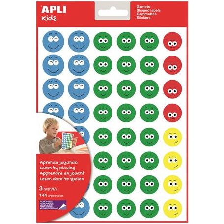 APLI Matrica, emoji, APLI Kids "Stickers", boldog arcok