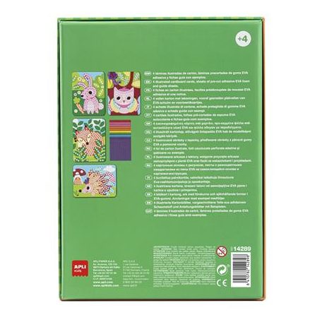 APLI Mozaikos képkészítő készlet, APLI Kids "Animals Mosaic", erdei állatok